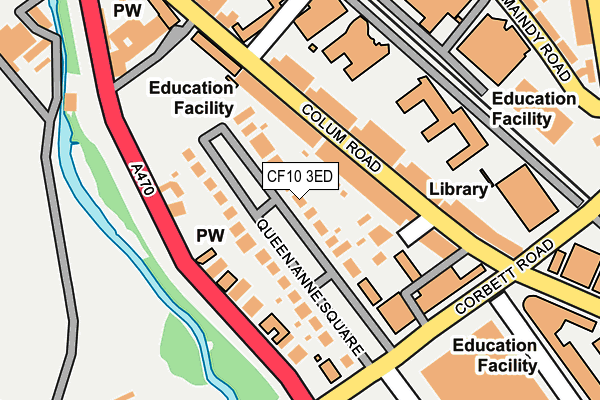 CF10 3ED map - OS OpenMap – Local (Ordnance Survey)