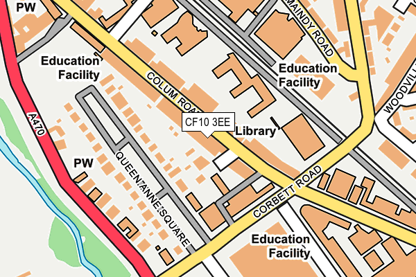 CF10 3EE map - OS OpenMap – Local (Ordnance Survey)