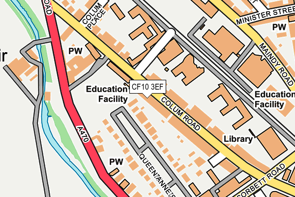 CF10 3EF map - OS OpenMap – Local (Ordnance Survey)