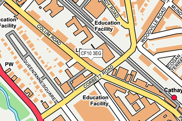 CF10 3EG map - OS OpenMap – Local (Ordnance Survey)