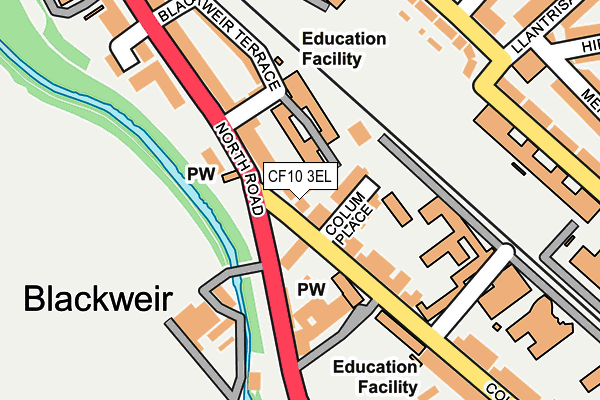 CF10 3EL map - OS OpenMap – Local (Ordnance Survey)