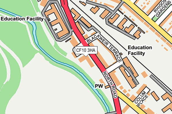 CF10 3HA map - OS OpenMap – Local (Ordnance Survey)