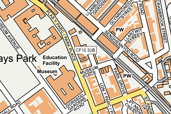 CF10 3UB map - OS OpenMap – Local (Ordnance Survey)