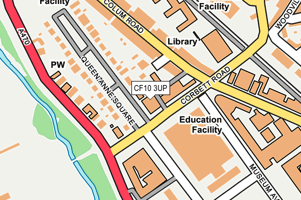 CF10 3UP map - OS OpenMap – Local (Ordnance Survey)