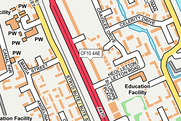 CF10 4AE map - OS OpenMap – Local (Ordnance Survey)