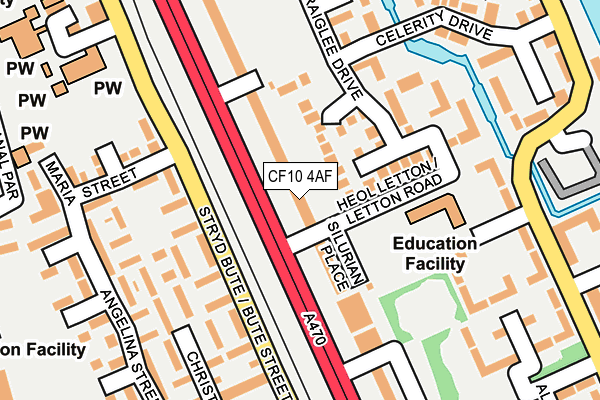 CF10 4AF map - OS OpenMap – Local (Ordnance Survey)