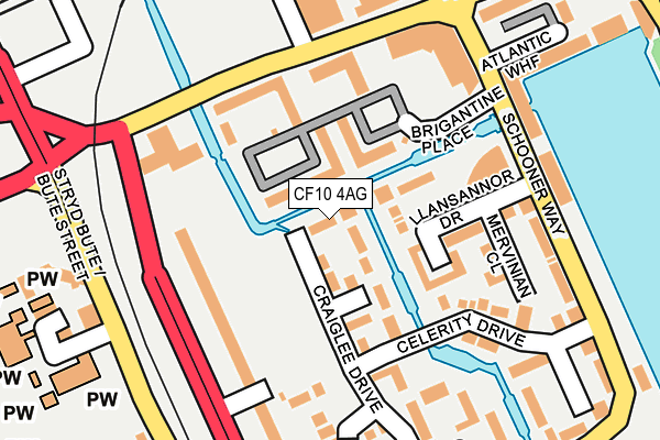CF10 4AG map - OS OpenMap – Local (Ordnance Survey)