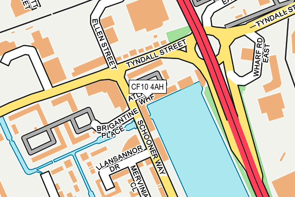 CF10 4AH map - OS OpenMap – Local (Ordnance Survey)