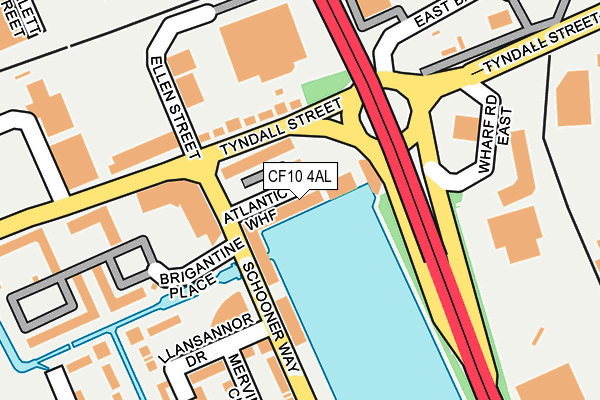 CF10 4AL map - OS OpenMap – Local (Ordnance Survey)