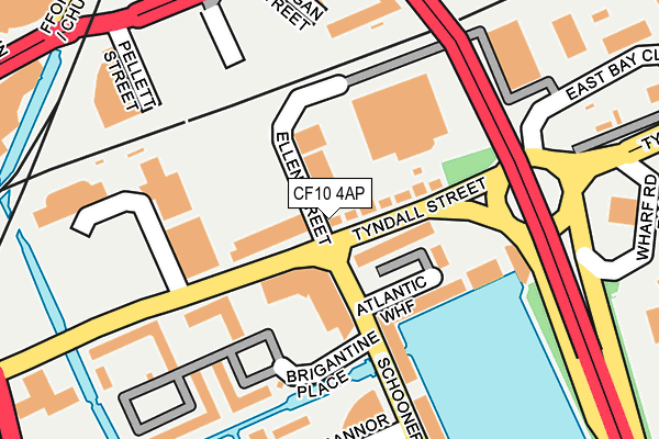 CF10 4AP map - OS OpenMap – Local (Ordnance Survey)