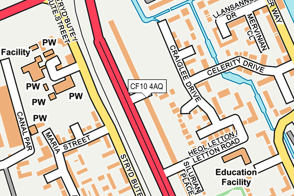 CF10 4AQ map - OS OpenMap – Local (Ordnance Survey)