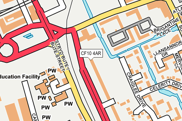 CF10 4AR map - OS OpenMap – Local (Ordnance Survey)