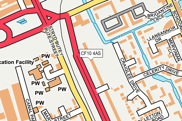 CF10 4AS map - OS OpenMap – Local (Ordnance Survey)