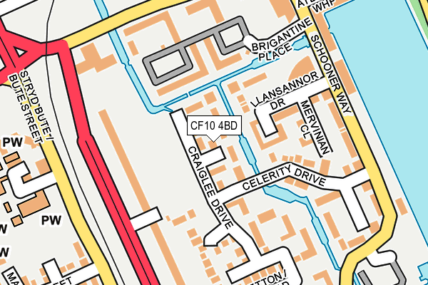 CF10 4BD map - OS OpenMap – Local (Ordnance Survey)