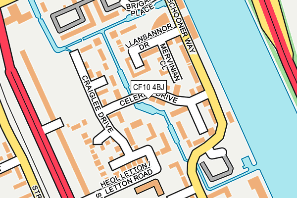 CF10 4BJ map - OS OpenMap – Local (Ordnance Survey)