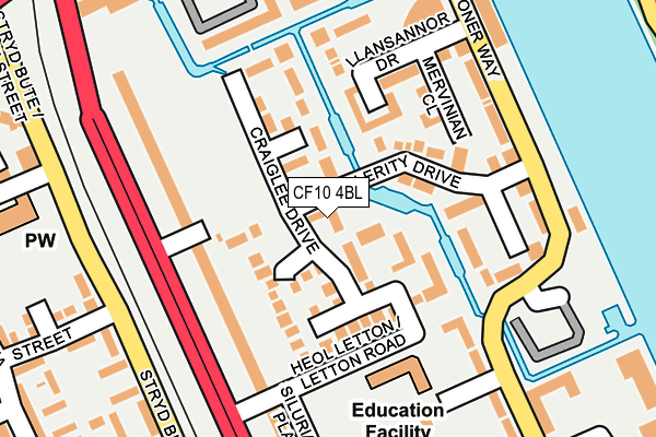 CF10 4BL map - OS OpenMap – Local (Ordnance Survey)