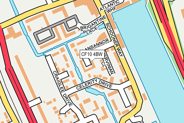 CF10 4BW map - OS OpenMap – Local (Ordnance Survey)