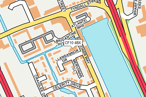 CF10 4BX map - OS OpenMap – Local (Ordnance Survey)