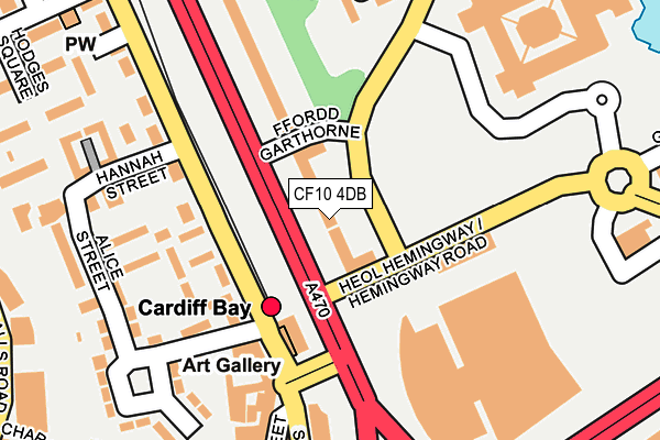 CF10 4DB map - OS OpenMap – Local (Ordnance Survey)