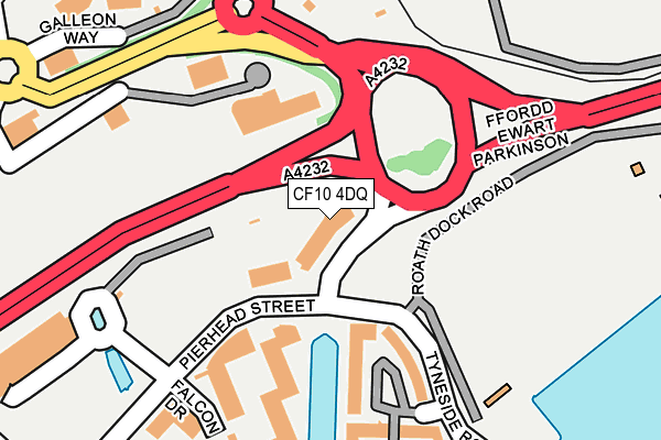 CF10 4DQ map - OS OpenMap – Local (Ordnance Survey)