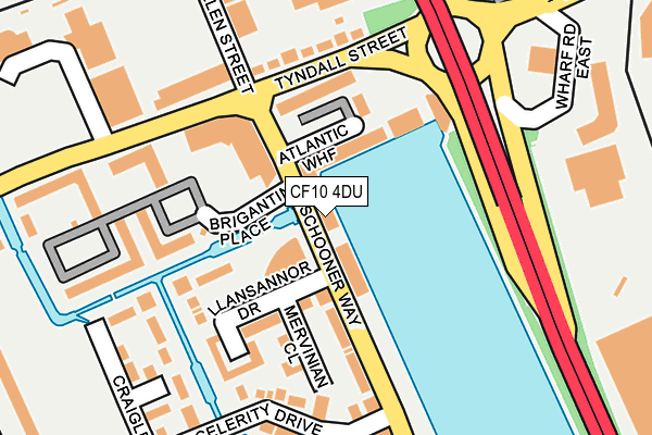 CF10 4DU map - OS OpenMap – Local (Ordnance Survey)