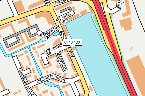 CF10 4DX map - OS OpenMap – Local (Ordnance Survey)