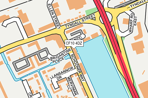CF10 4DZ map - OS OpenMap – Local (Ordnance Survey)