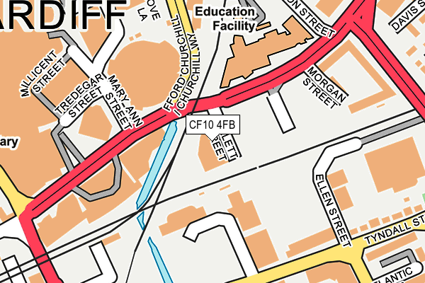 CF10 4FB map - OS OpenMap – Local (Ordnance Survey)