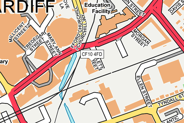 CF10 4FD map - OS OpenMap – Local (Ordnance Survey)