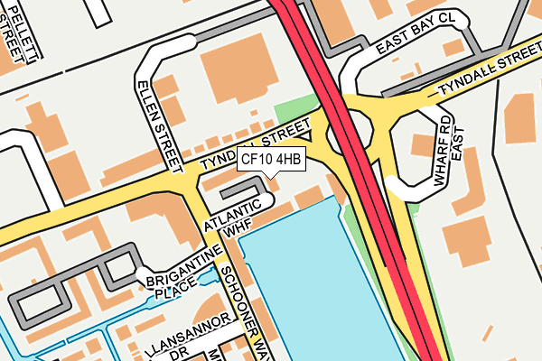 CF10 4HB map - OS OpenMap – Local (Ordnance Survey)