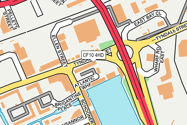 CF10 4HD map - OS OpenMap – Local (Ordnance Survey)