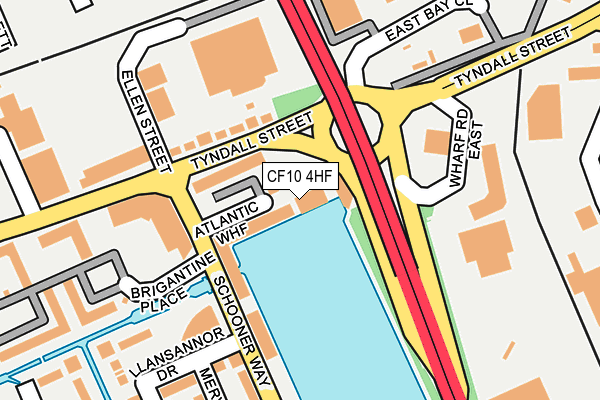 CF10 4HF map - OS OpenMap – Local (Ordnance Survey)