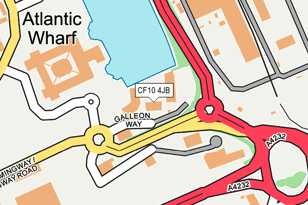CF10 4JB map - OS OpenMap – Local (Ordnance Survey)