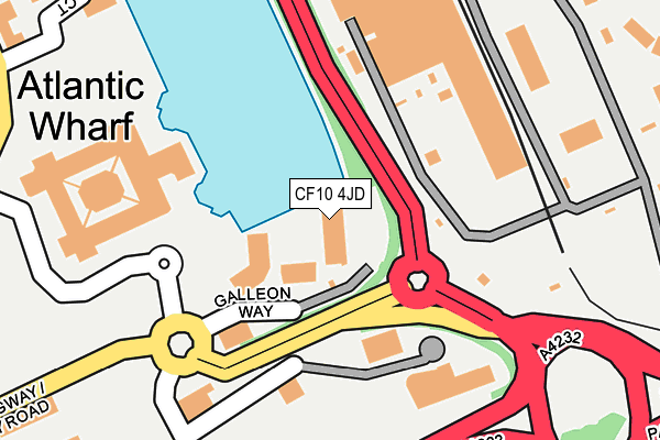 CF10 4JD map - OS OpenMap – Local (Ordnance Survey)