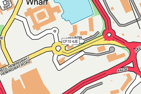 CF10 4JE map - OS OpenMap – Local (Ordnance Survey)