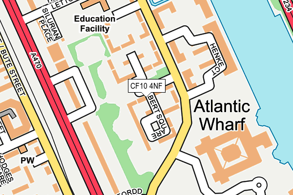 CF10 4NF map - OS OpenMap – Local (Ordnance Survey)