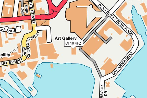 CF10 4PZ map - OS OpenMap – Local (Ordnance Survey)
