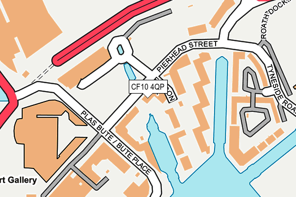 CF10 4QP map - OS OpenMap – Local (Ordnance Survey)