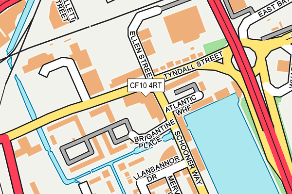 CF10 4RT map - OS OpenMap – Local (Ordnance Survey)