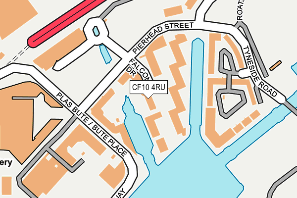 CF10 4RU map - OS OpenMap – Local (Ordnance Survey)