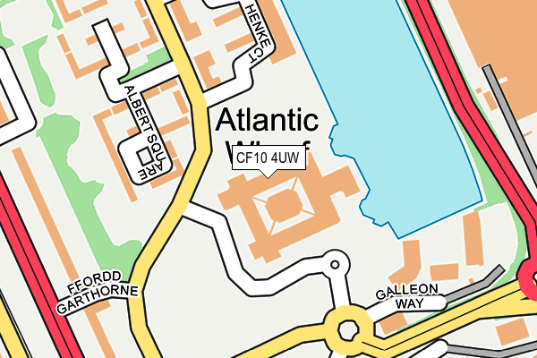 CF10 4UW map - OS OpenMap – Local (Ordnance Survey)