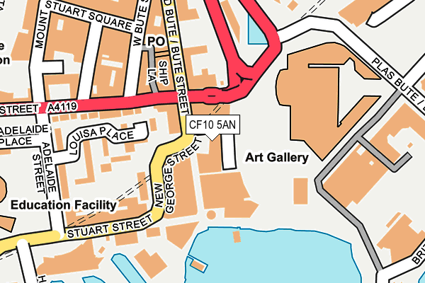 CF10 5AN map - OS OpenMap – Local (Ordnance Survey)