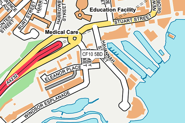 CF10 5BD map - OS OpenMap – Local (Ordnance Survey)