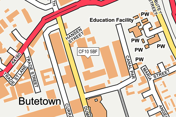 CF10 5BF map - OS OpenMap – Local (Ordnance Survey)