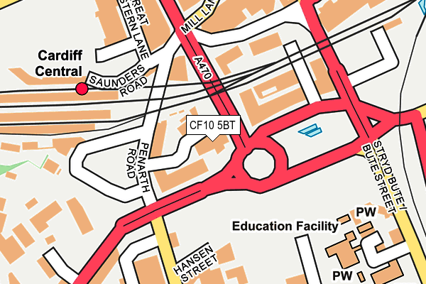 CF10 5BT map - OS OpenMap – Local (Ordnance Survey)