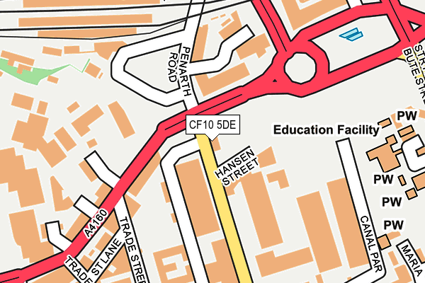 CF10 5DE map - OS OpenMap – Local (Ordnance Survey)