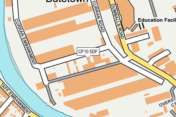 CF10 5DF map - OS OpenMap – Local (Ordnance Survey)