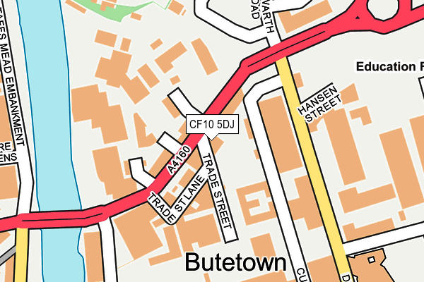 CF10 5DJ map - OS OpenMap – Local (Ordnance Survey)