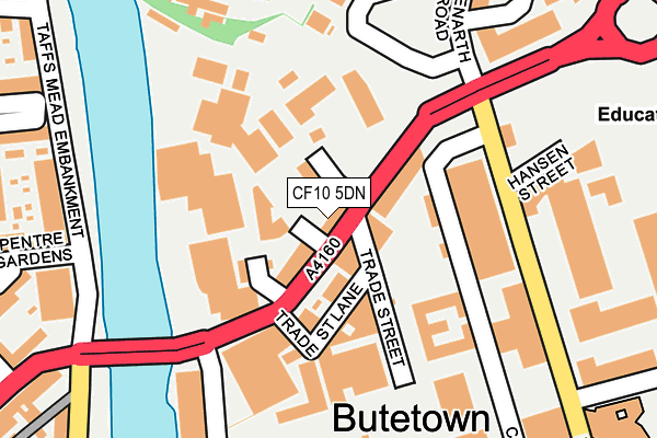 CF10 5DN map - OS OpenMap – Local (Ordnance Survey)