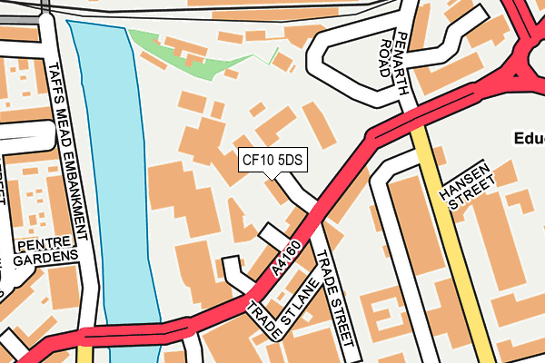 CF10 5DS map - OS OpenMap – Local (Ordnance Survey)